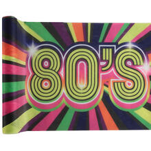 NEU Tischlufer 80s-Party, 30cm x 3m