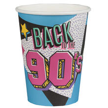 NEU Papp-Becher 90s-Party, 10 Stck, ca. 266ml