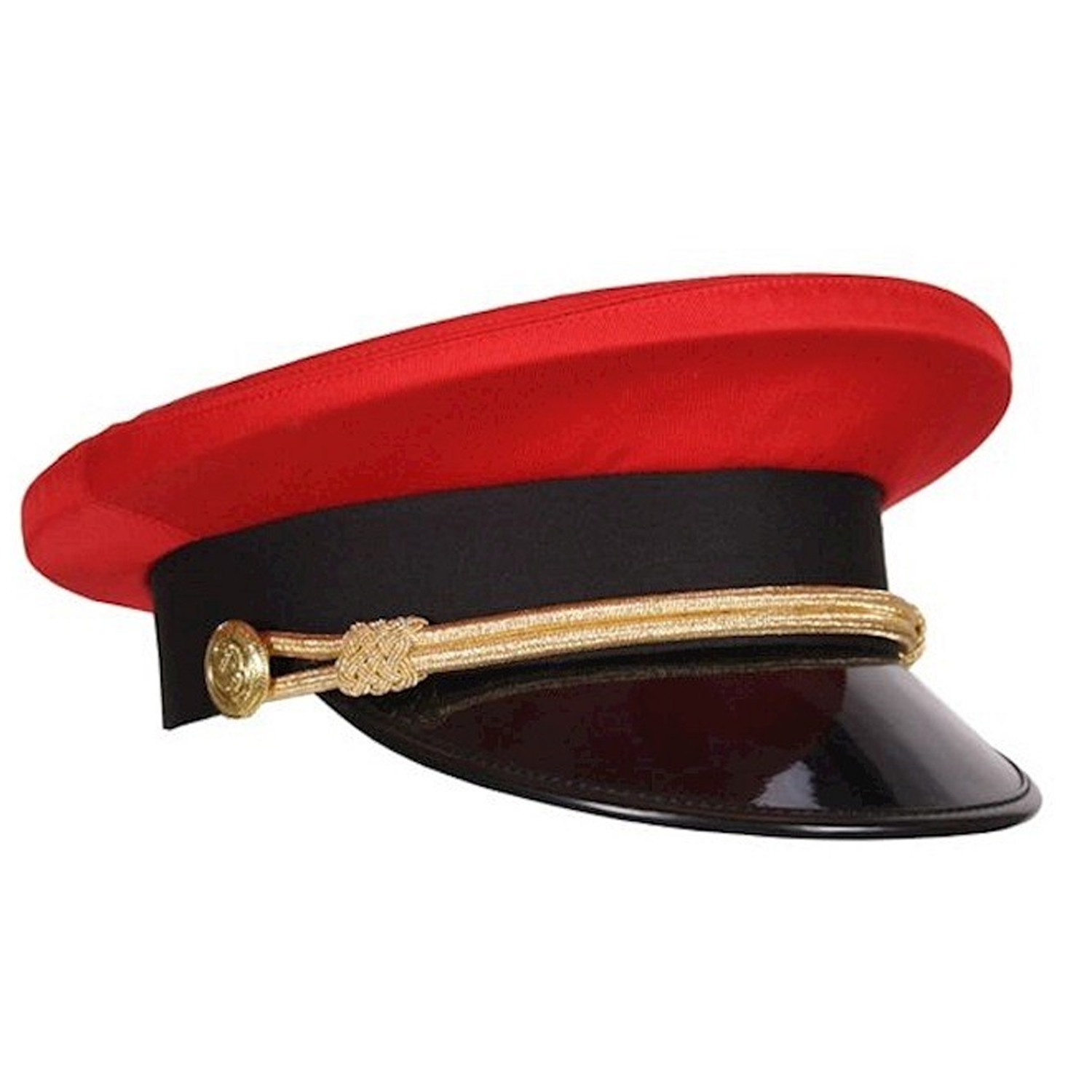 NEU Hut Chauffeur / Pfrtner Deluxe, rot mit schwarzem Schirm, KW 57