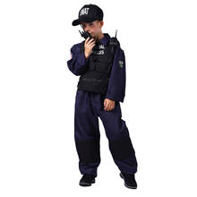 Kinder-Kostüm SWAT-Anzug Komplett, Gr. 128