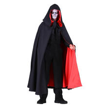 Umhang Halloween-Mantel, schwarz-rot, Einheitsgröße