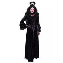 NEU Damen-Kostüm Halloween-Kleid Feronia, mit Halsband, schwarz, Größe: XS