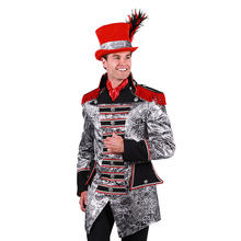 Herren-Kostüm Karnevalsjacke Silber Deluxe, Gr. M