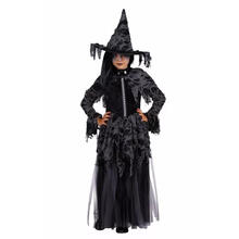 NEU Kinder-Kostüm Halloween Hexe schwarzer Tod, inkl. Hut, Größe: 98-104