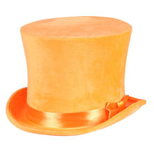 Hut Zylinder Flair Deluxe, neon-orange, Samtzylinder für Kopfweiten 59-60cm