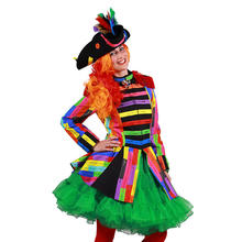Damen-Kostüm Karnevalsjacke Zipper, Gr. XS