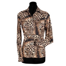 Damen-Kostüm Bluse Tigerqueen, braun, Gr. XL