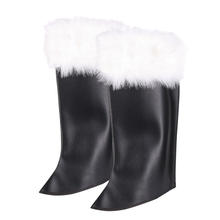 SALE Stiefelstulpen mit Fell, schwarz-wei, Einheitsgre, Nikolausstiefel