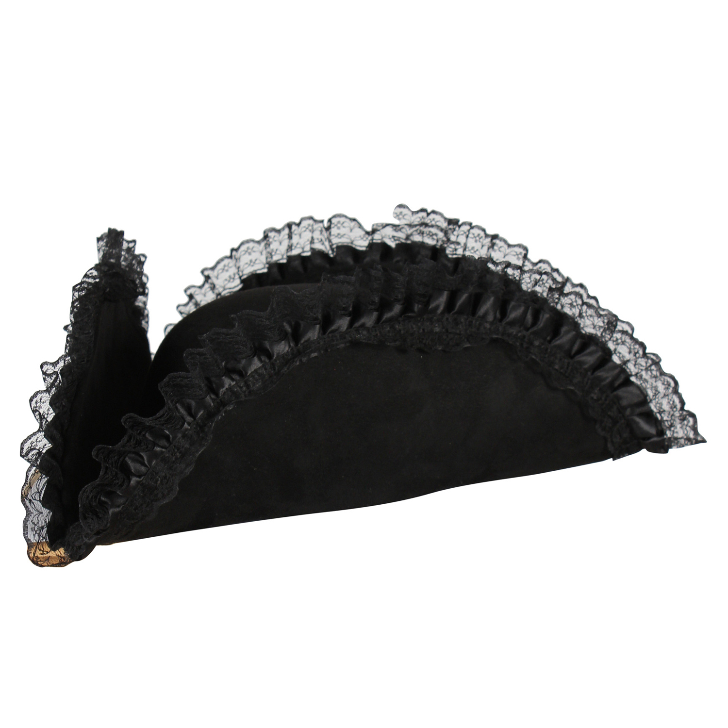 NEU Hut Dreispitz Captain Blackbeard in schwarz mit Spitze, Einheitsgre