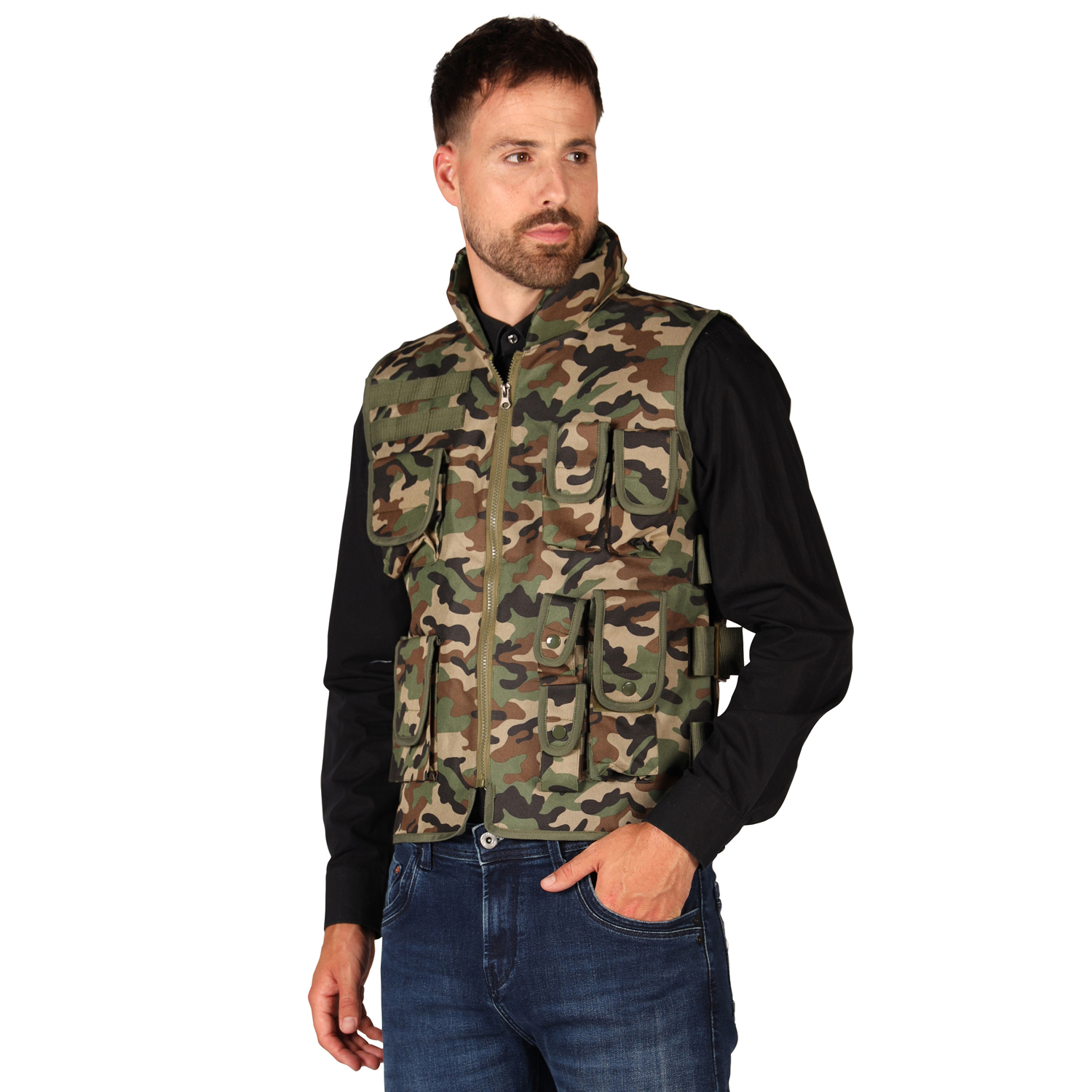 NEU Soldaten-Weste Army fr Erwachsene im Camouflage-Style, Einheitsgre