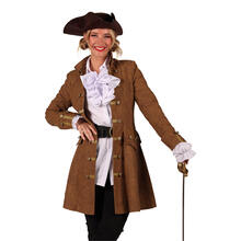 Damen-Kost�m Piraten-Jacke Bonny, braun, Gr. XS