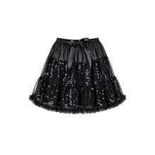 Damen-Kost�m Petti-Coat Sequin-Star, mit Pailletten, schwarz, Einheitsgr��e