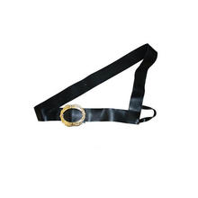 Waffengurt / Schwerthalter, Gold-Schnalle, schwarz