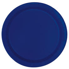 SALE Teller aus Pappe, Premiumqualitt, rund, Gre ca. 18 cm, Vorteilspack mit 8 Stck, Farbe: Dunkelblau