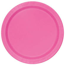 NEU Teller aus Pappe, 8 Stück, Größe ca. 23cm, pink, Premiumqualität ohne Plastik