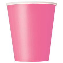 NEU Becher aus Pappe, 8 Stck, Gre ca. 250ml, pink, Premiumqualitt ohne Plastik