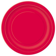 NEU Teller aus Pappe, 8 Stück, Größe ca. 18cm, rot, Premiumqualität ohne Plastik