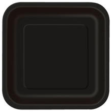 NEU Teller aus Pappe, Premiumqualität, quadratisch, Größe ca. 23x23 cm, Vorteilspack mit 14 Stück, Farbe: schwarz