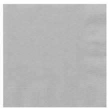 SALE Servietten aus Papier, 20 Stck, Gre ca. 25x25cm, silber