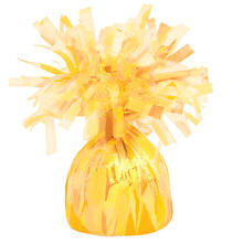SALE Gewicht fr Heliumballon / Folienballon mit Folienfransen, Gewicht: ca. 175 g, Farbe: Gelb