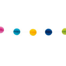 SALE Girlande mit Wabenbllen / Pompoms, Raumdeko, Lnge: ca. 213 cm, Farbe: Mehrfarbig