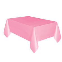 SALE Mehrweg-Tischdecke aus Kunststoff, Gre ca. 137x274cm, rosa