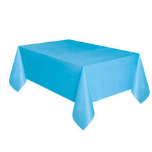 SALE Mehrweg-Tischdecke aus Kunststoff, Gre ca. 137x274cm, hellblau