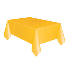 NEU Mehrweg-Tischdecke aus Kunststoff, Größe ca. 137x274cm, gelb