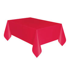 NEU Mehrweg-Tischdecke aus Kunststoff, Größe ca. 137x274cm, rot