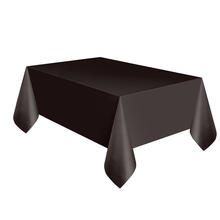 NEU Mehrweg-Tischdecke aus Kunststoff, Gre ca. 137x274cm, schwarz