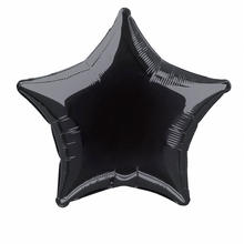 Folienballon Stern Unifarben, Premiumqualitt, beidseitig bedruckt, Gre: ca. 50 cm, Farbe: Schwarz
