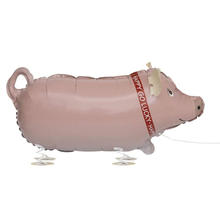 SALE Folienballon Schwein Good Luck, Premiumqualitt, mit leicht gewichteten Fen fr Geh-Effekt, Gre: ca. 62 cm