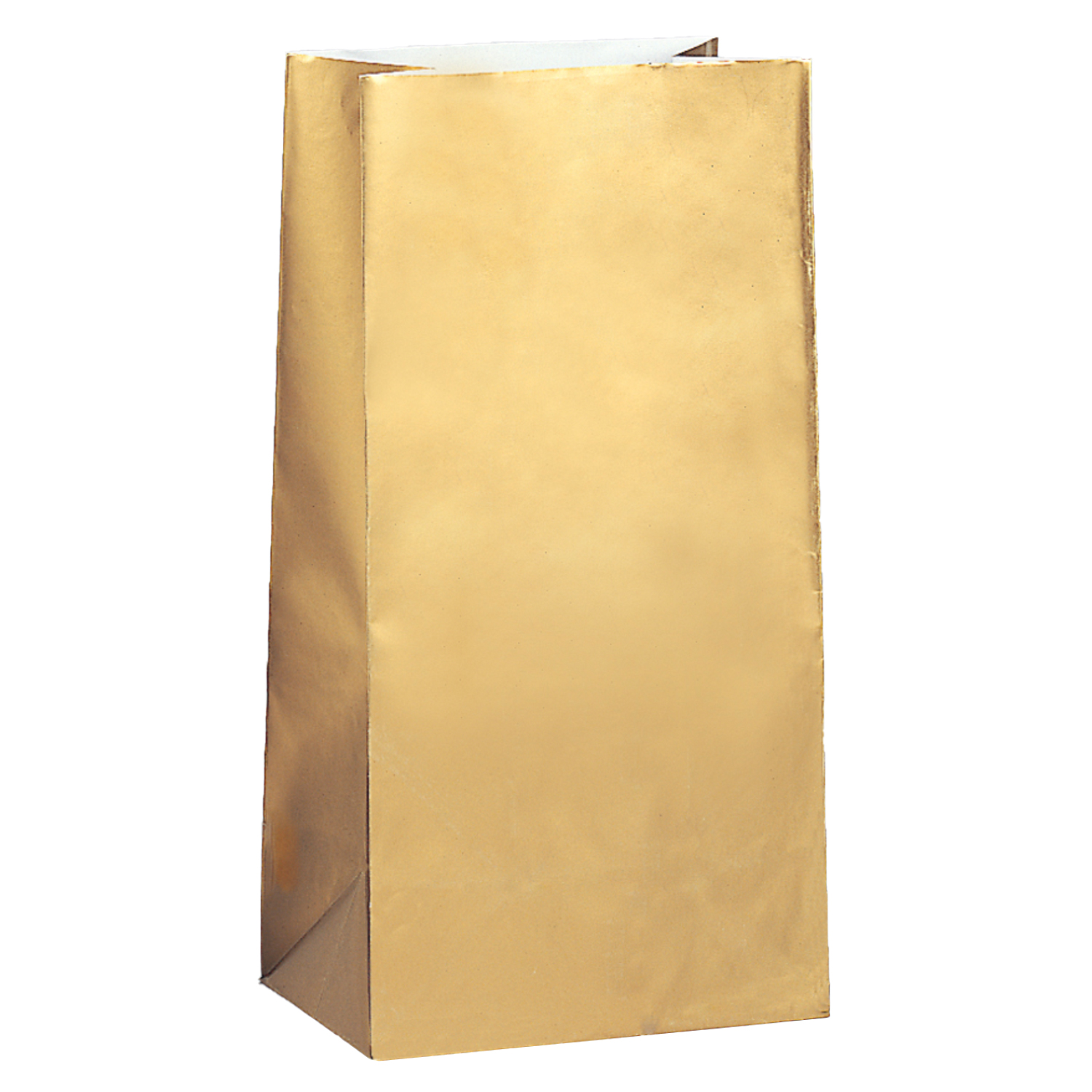 NEU Geschenktüten aus Papier, gold glänzend, 25x12x8 cm, 10 Stück