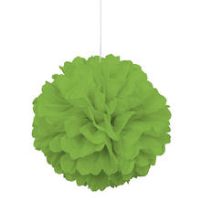 SALE Pompom / Blume aus Papier, Raumdeko zum Aufhängen für Geburtstag, Hochzeit, Party & Co., Größe: ca. 40 cm, Farbe: Neon Grün