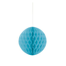 SALE Wabenball / Pompom aus Papier, Raumdeko zum Aufhngen, Gre: ca. 20 cm, Hellblau