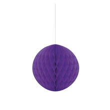 SALE Wabenball / Pompom aus Papier, Raumdeko zum Aufhngen, Gre: ca. 20 cm, Neon Lila