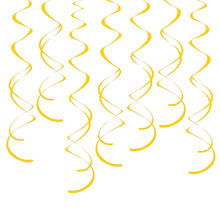 SALE Girlande spiralfrmig / Deckenhnger, Lnge: ca. 7,9 cm, 8 Stck, Farbe: Gelb