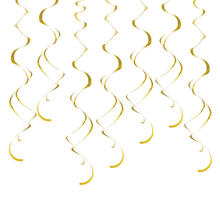 SALE Girlande spiralfrmig / Deckenhnger, Lnge: ca. 7,9 cm, 8 Stck, Farbe: Gold