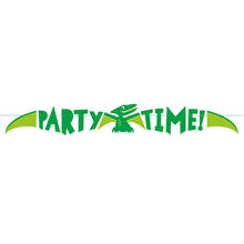 SALE Girlande Party Time Dinosaurier Party, ca. 140cm, grn