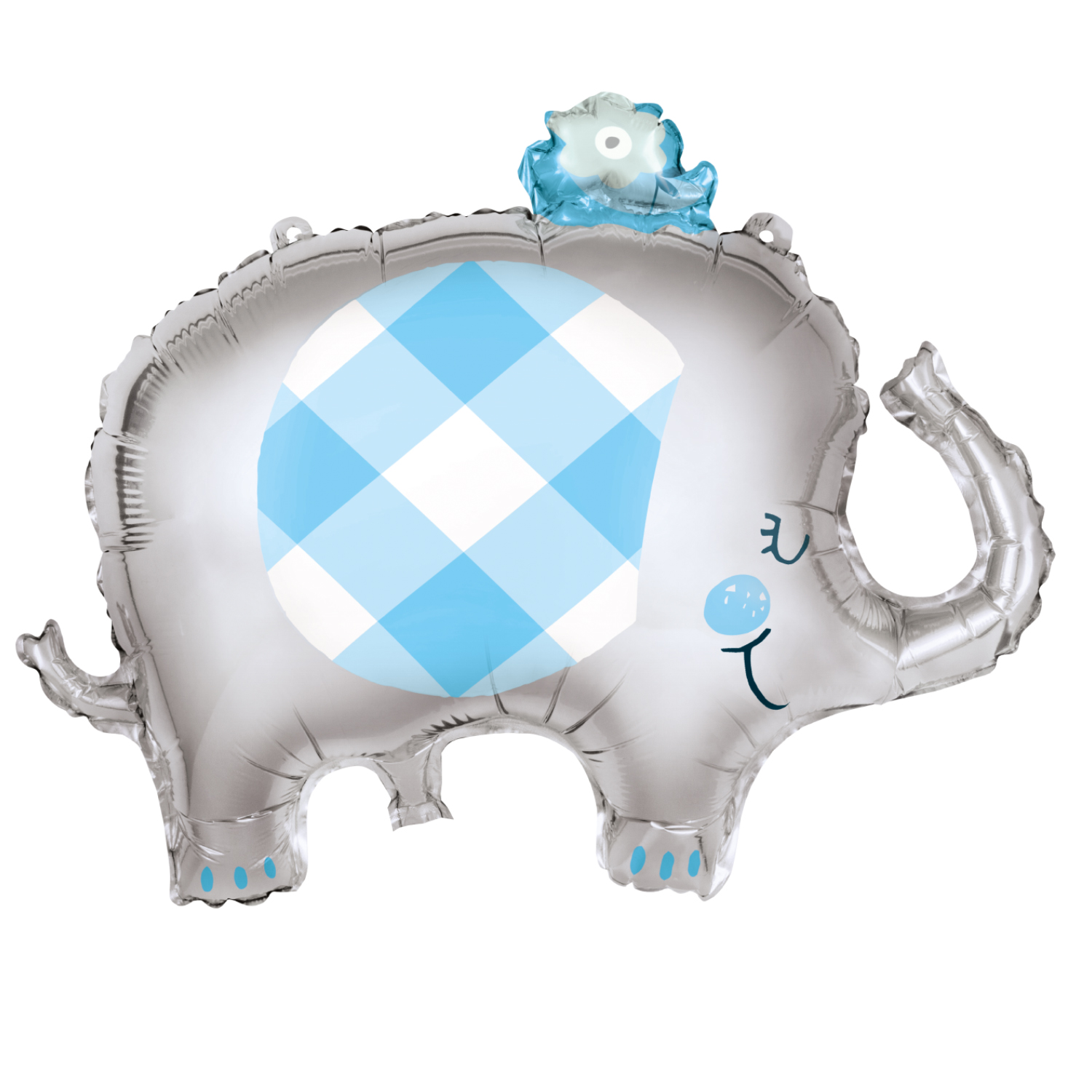 SALE Folienballon blauer Elefant, 74 cm