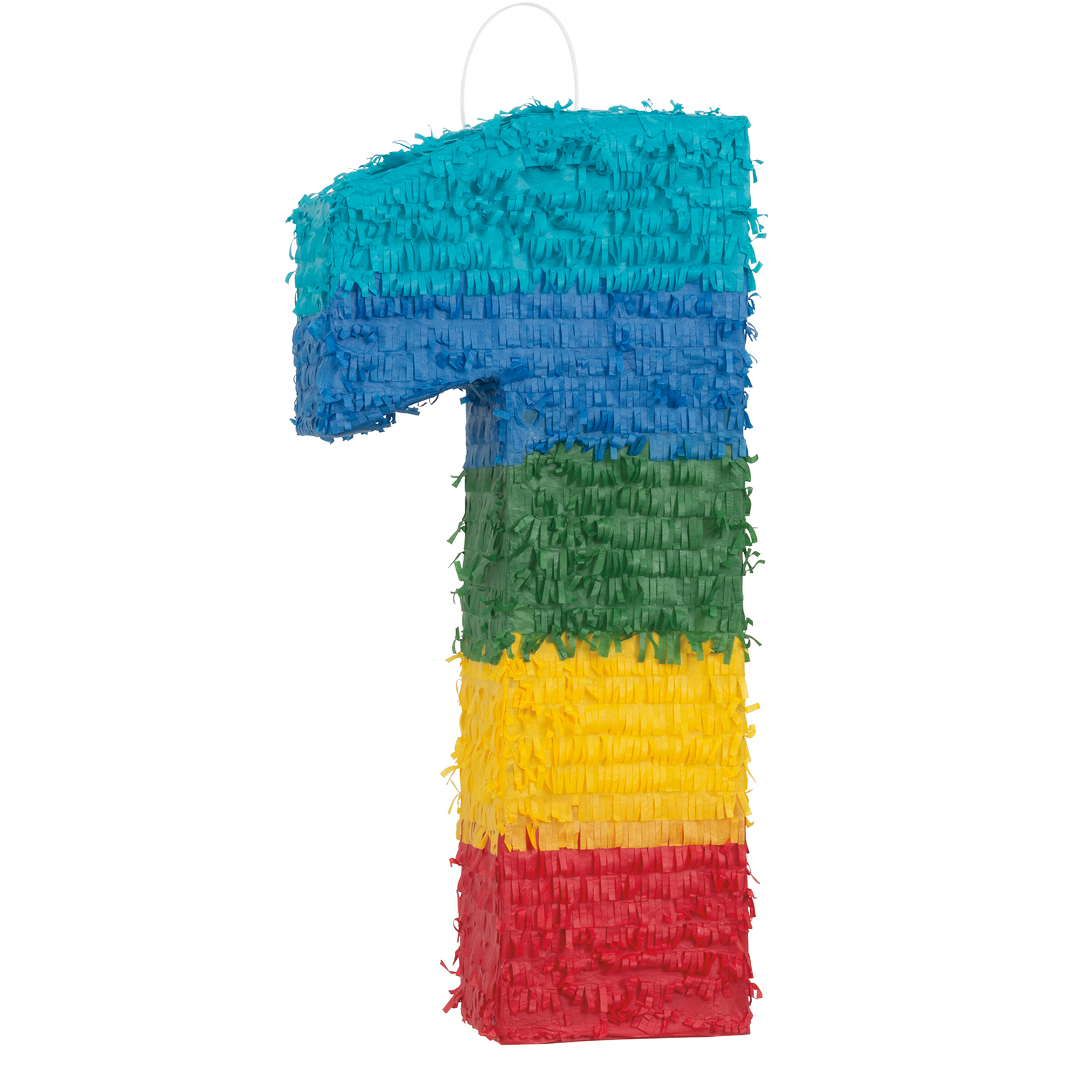 SALE Pi�atas / Pinata in Regenbogenfarben bunt, Gro�e Zahl 1, ca. 53 cm