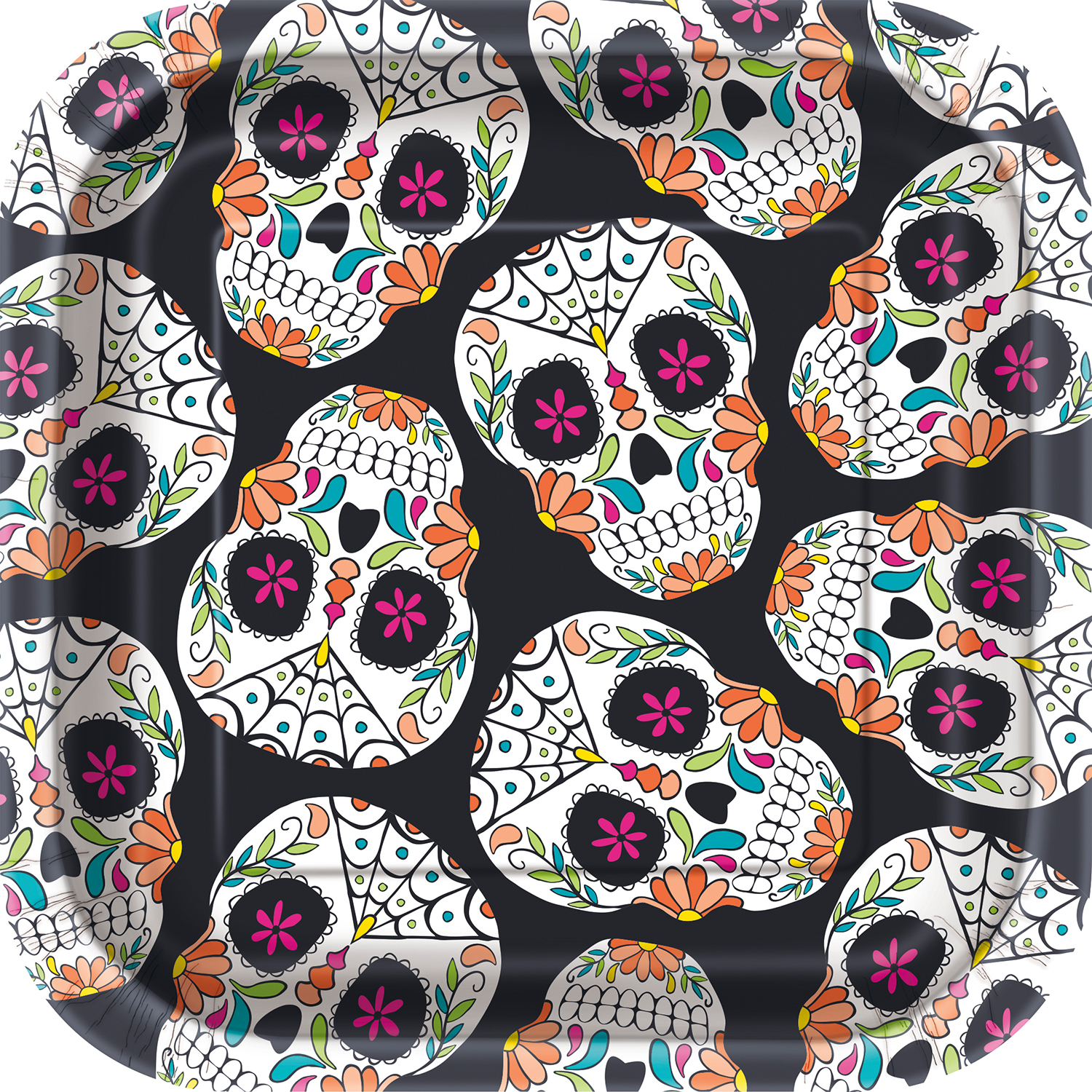 NEU Teller Tag der Toten Halloween, 18cm, 10 Stck