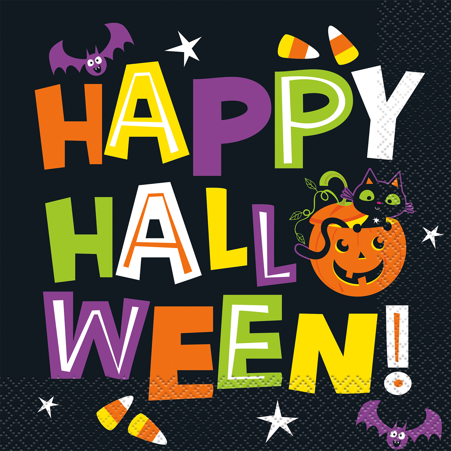 NEU Servietten Happy Halloween Krbis&Katze, 33cm, 16 Stck