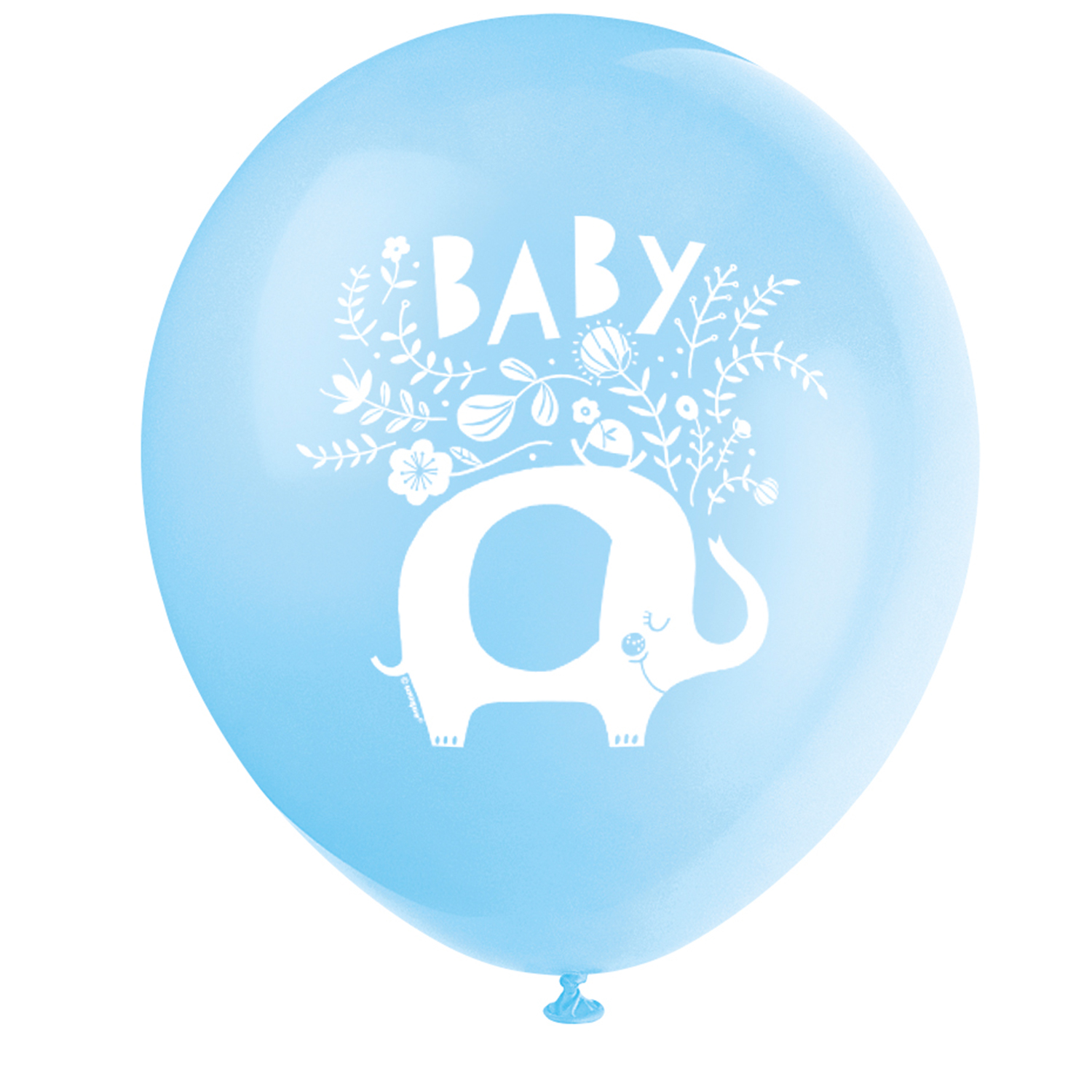NEU Luftballons Babyparty blauer Elefant, 30cm, 8 Stück