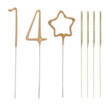 SALE Wunderkerzen Zahlen, ca. 18cm, Gold - verschiedene Zahlen