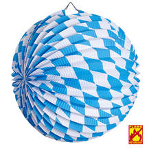 SALE Lampion Bayern Rauten,  25 cm, Bayrische Dekoration, Bayrisches Fest, Blau-Wei