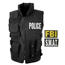 NEU Kinder-Kostm schusssichere Weste SWAT / Police / FBI, mit wechselbaren Badges, Gr. 140