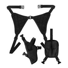 NEU Kostm-Zubehr Pistolen-Holster fr die Schulter, zum Umschnallen, schwarz