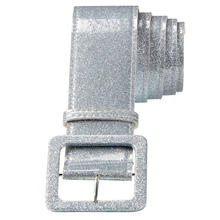 Glittergrtel, silber, 120 cm