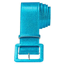 Glittergrtel, blau, 120 cm